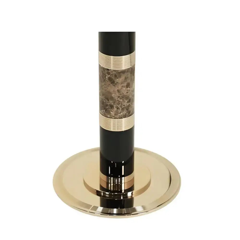 Striped Marble & Brass Floor Lamp | Art Deco Statement Piece - Lamps
