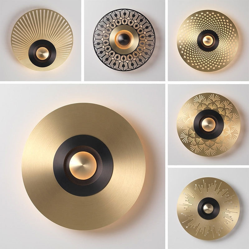 Metal Disc Wall Lamp | Light Sconces | Mid-century Modern Lighting for Corridor Bedside Living Room