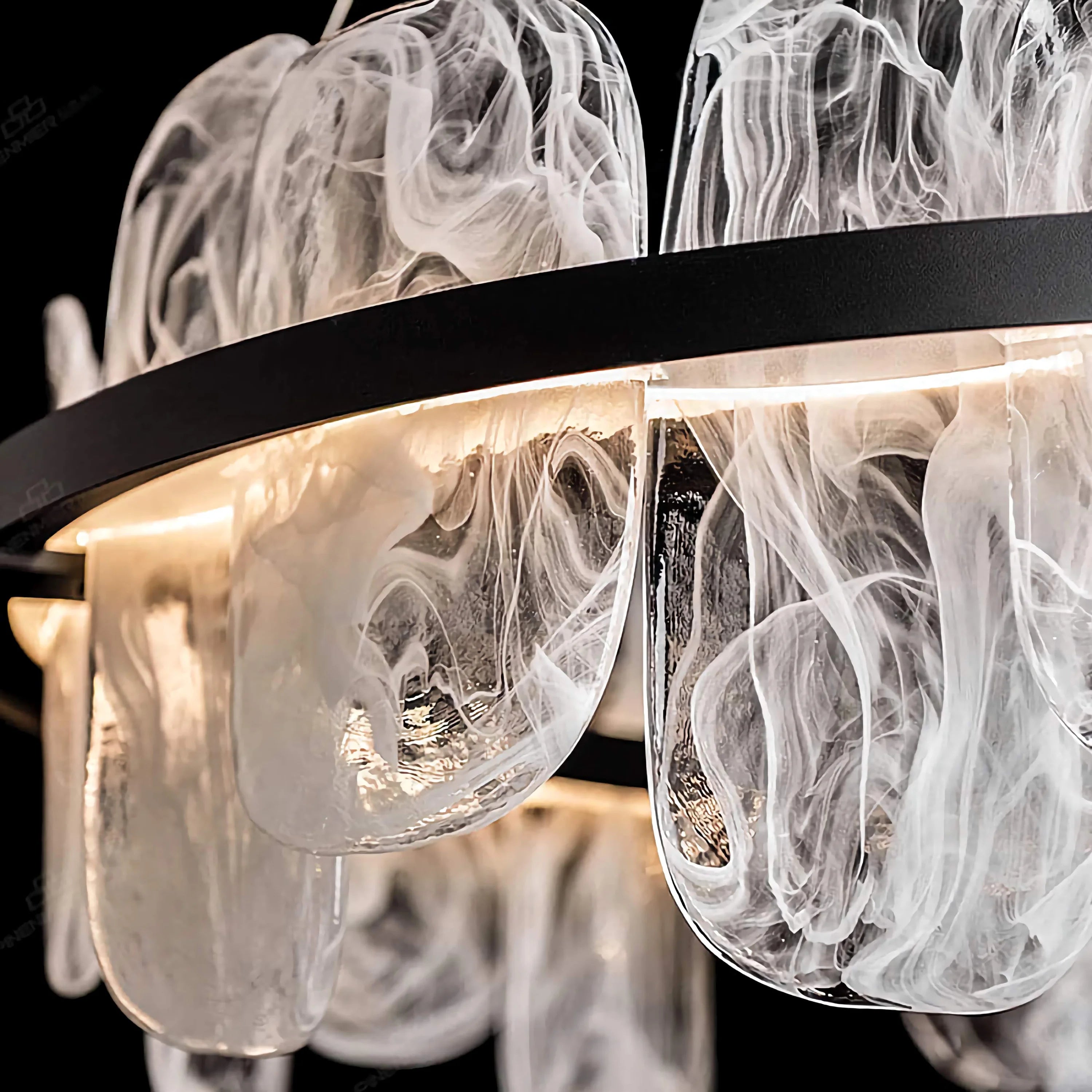 Dining Room Chandelier Smoked Glass – Round Organic Led Pendant Stainless Steel Casalolalights Luxury Lamps