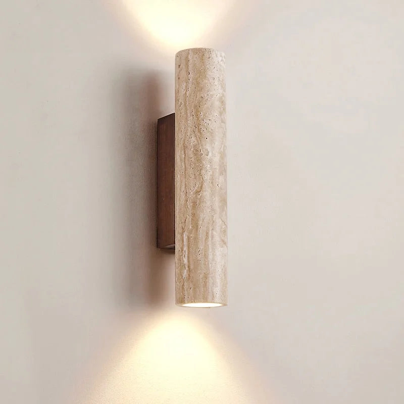 Travertine Wall Sconce – Modern Cylinder Up Down Light Casalolalights Luxury Lamps for Interior Designers