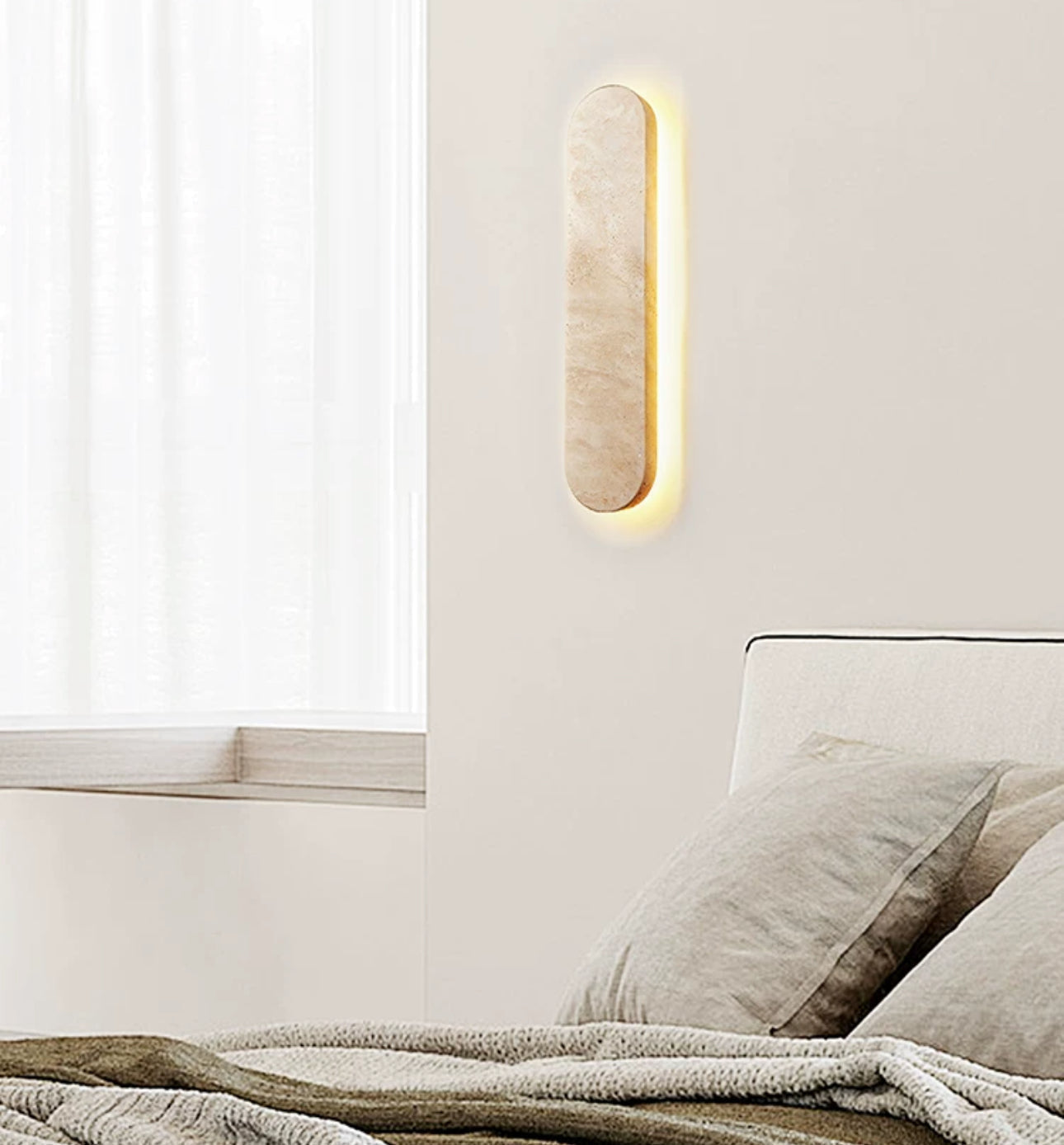 Marble Waterproof Led Wall Lamp | Wabi-sabi Minimalist Lighting for Indoor & Outdoor use - Sconces