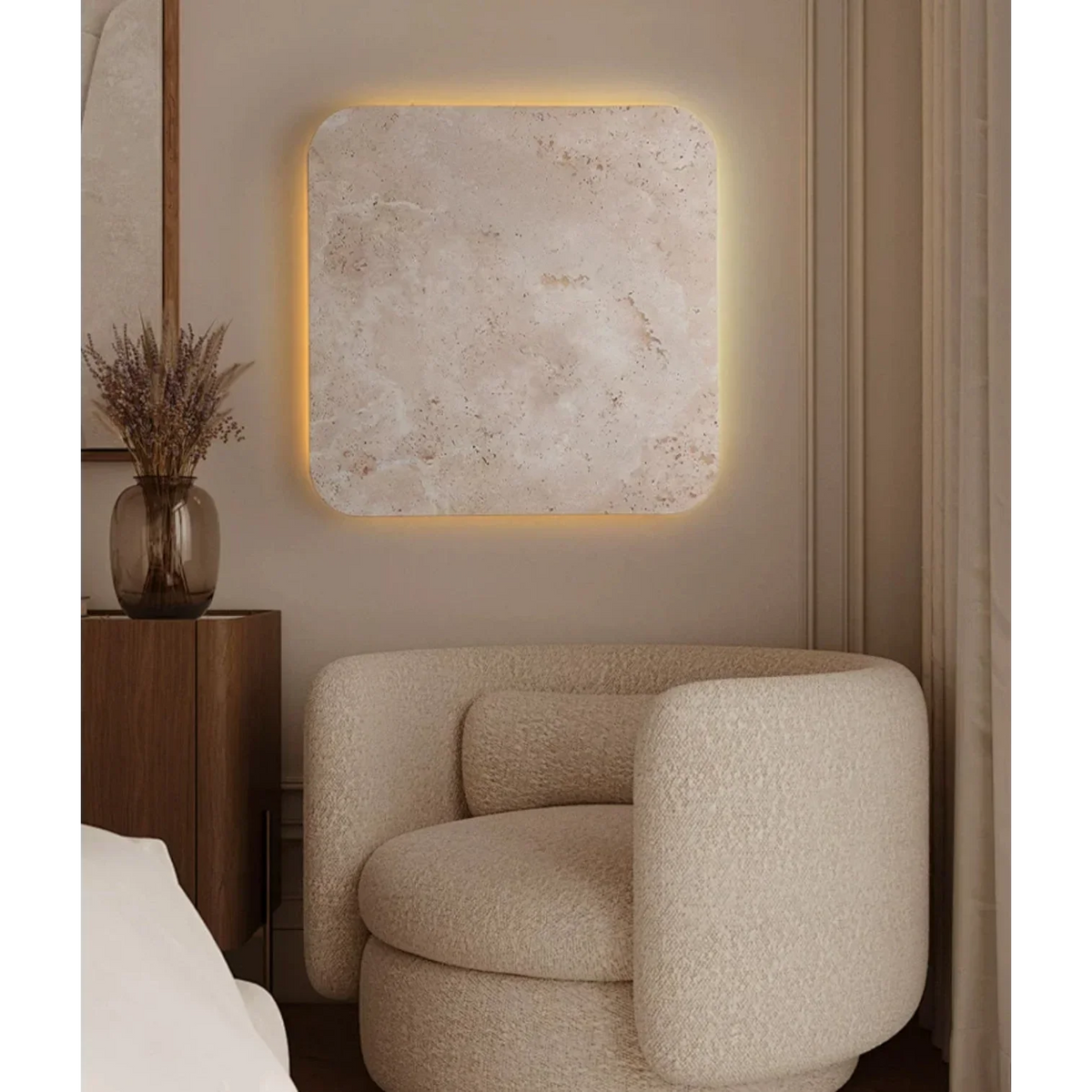 Travertine Wall Light | Square Waterproof Stone Sconce Indoor-outdoor Patio Bathroom & Living Casalolalights Luxury