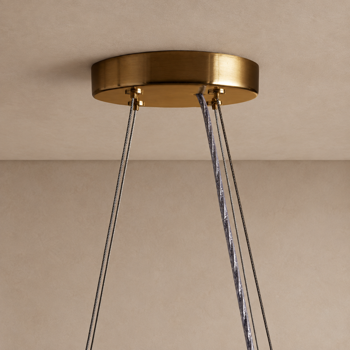 Beige Rattan Ring Chandelier 12 Light | Shallow Profile for a Standard Ceiling Living Room Woven Casalola Lights Luxury