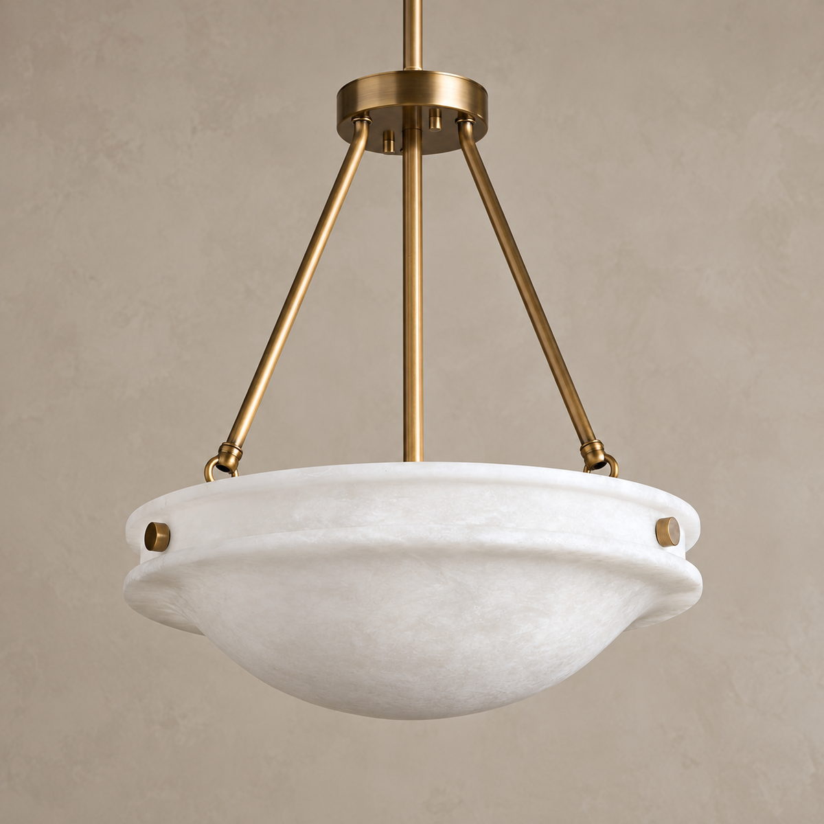 Genuine Alabaster Semi Flush Mount Antique Brass | Low Ceiling Bathroom Version on Request 2 Sizes Casalola Lights