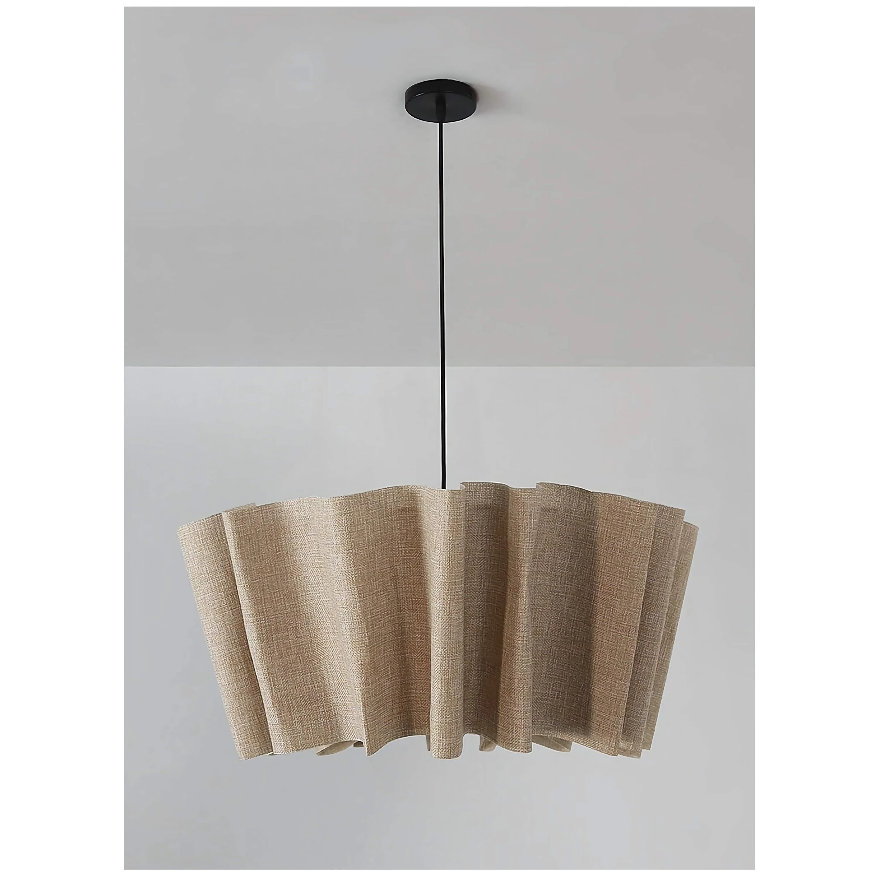 Japanese Style Pendant Light | Hand-knitted Fabric Lampshade | Warm Minimalist Japandi Biophilic Casalolalights Luxury