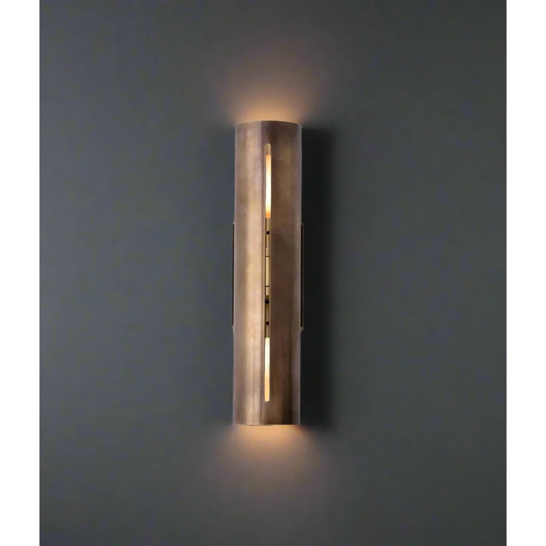 Copper Cylinder Wall Light for Hallway Living Room & Bedroom – Modern Vertical Sconce Casalolalights Luxury Lamps