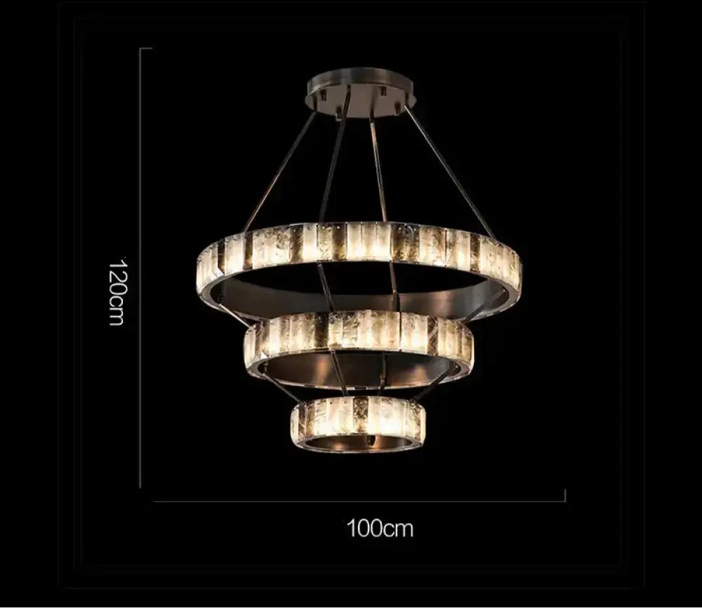 Tiered Alabaster Spiral Chandelier | Grand Stairwell Statement Light - Chandeliers