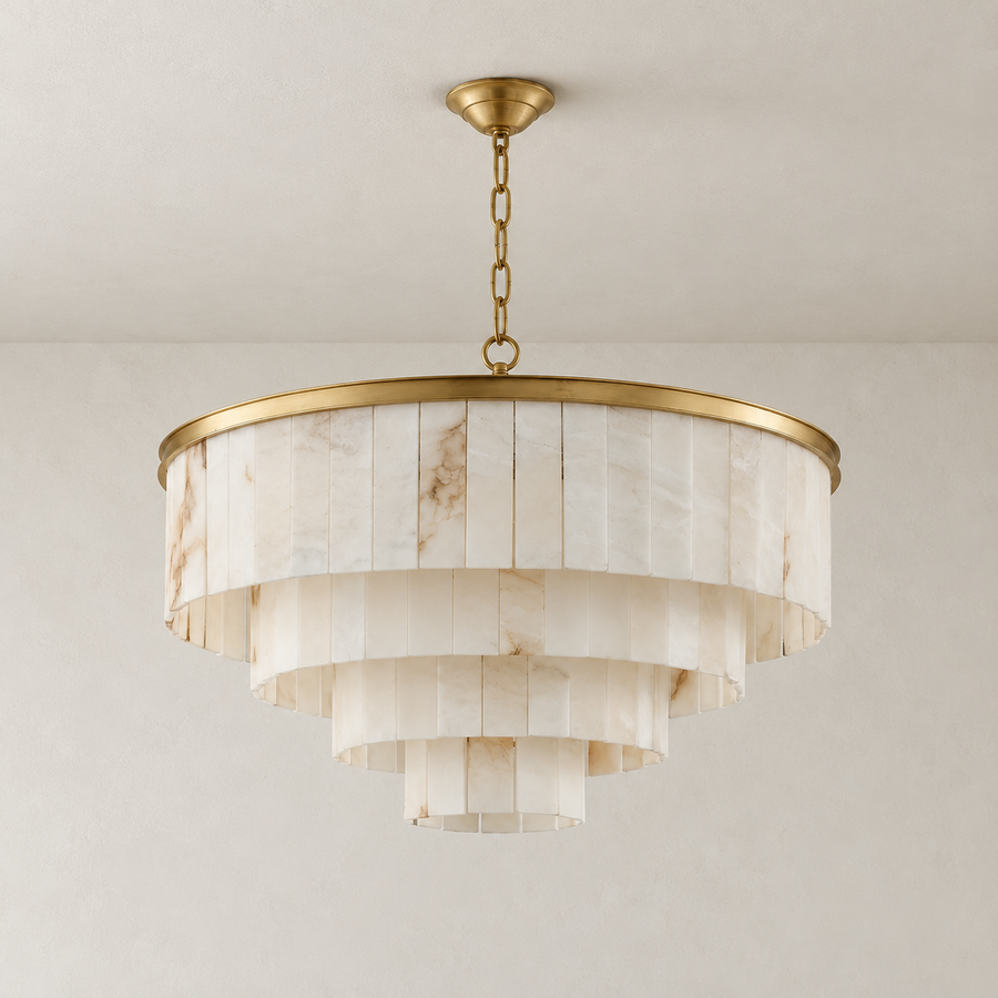 Tiered Alabaster Chandelier