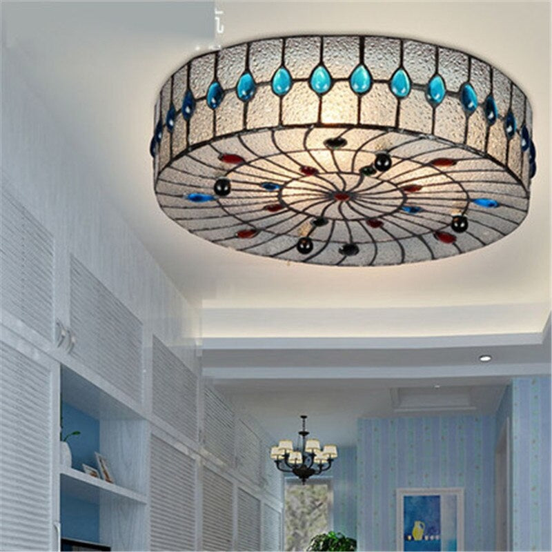 Tiffany Style Flush Mounts Living Room Corridor Hallway - Lamps