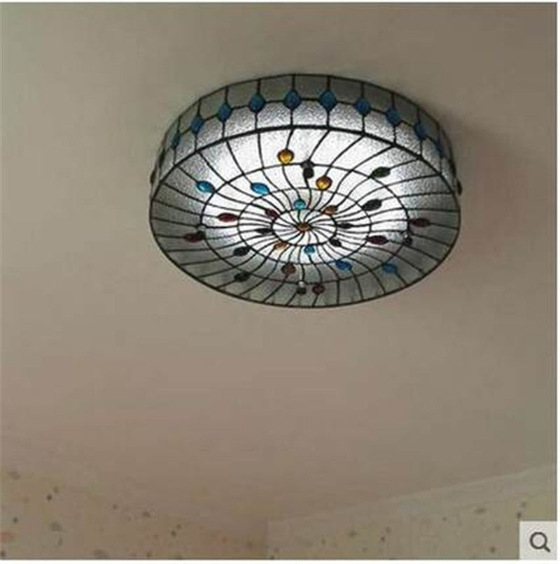 Tiffany Style Flush Mounts Living Room Corridor Hallway - Lamps