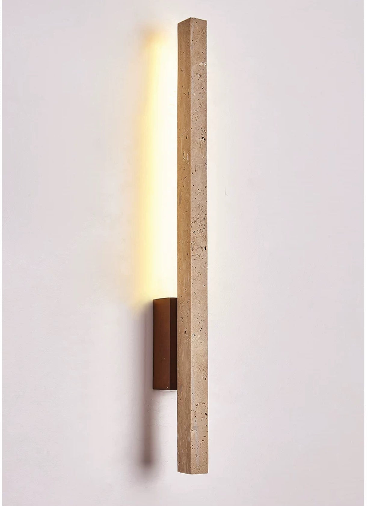 Travertine Wall Sconces for Bathroom Living Room with Warm Led Light Modern Minimalism Home Decor