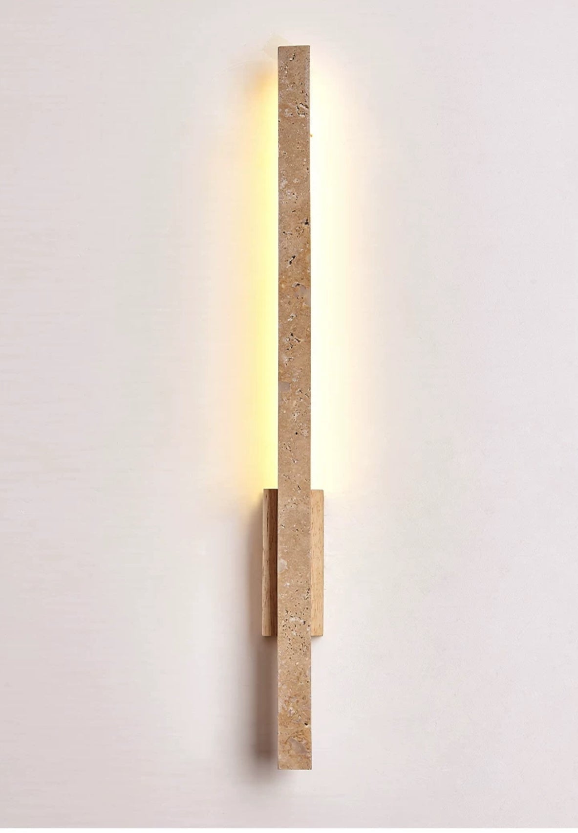 Travertine Wall Sconces for Bathroom Living Room with Warm Led Light Modern Minimalism Home Decor