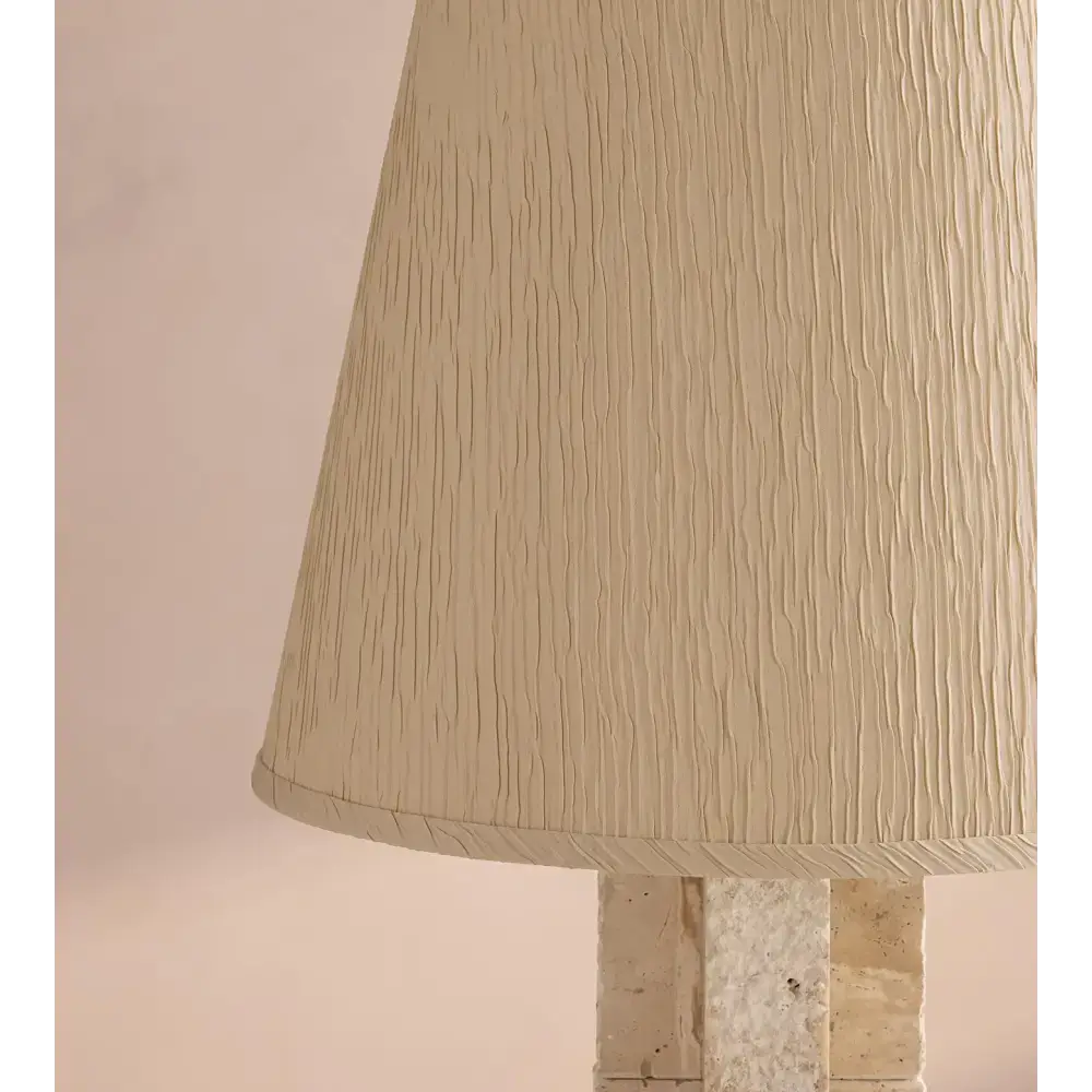 Travertine Block Table Lamp | Monolithic Wabi Sabi Lighting - Lamps