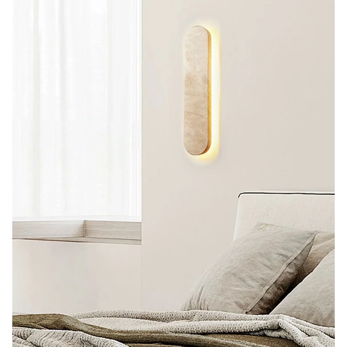 Travertine Outdoor Wall Light | Natural Stone Ip65 Waterproof Led Sconce Bathroom Patio & Balcony Casalola Lights