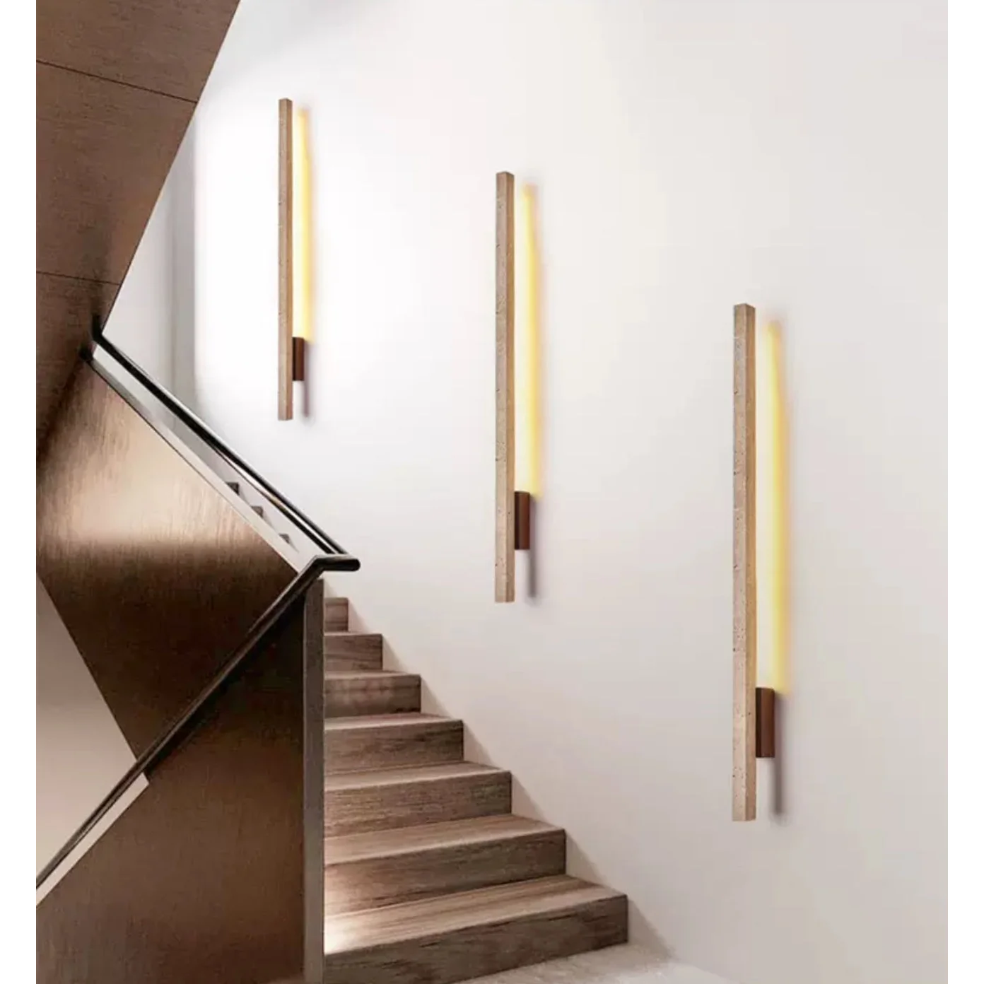 Travertine Wall Sconces for Bathroom Living Room with Warm Led Light Modern Minimalism Home Decor Casalolalights Luxury