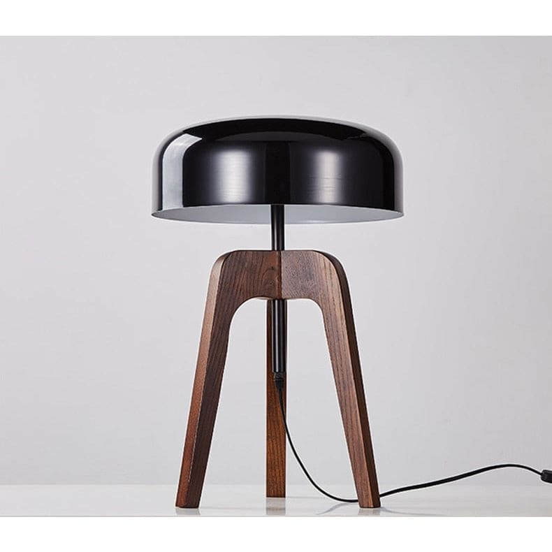 Tripod Lamp Wood Black Acrylic Lampshade Table and Floor Lighting Japandi Decor - Lamps