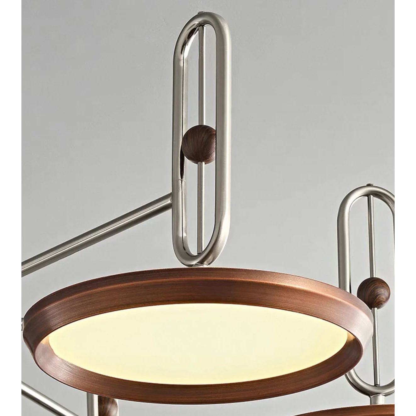 Triple linear antique branches pendant full view