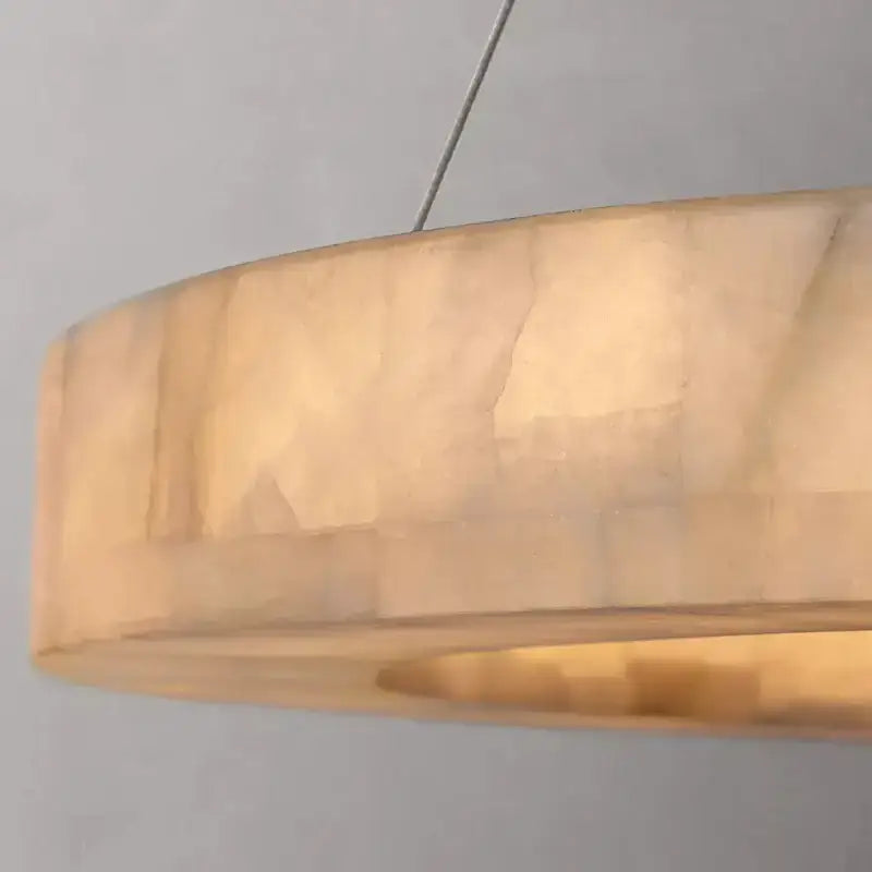 Rivage Triplo Round Alabaster Chandelier for Dining Room Living Room | Modern Luxury | Casalola Lights - Chandeliers