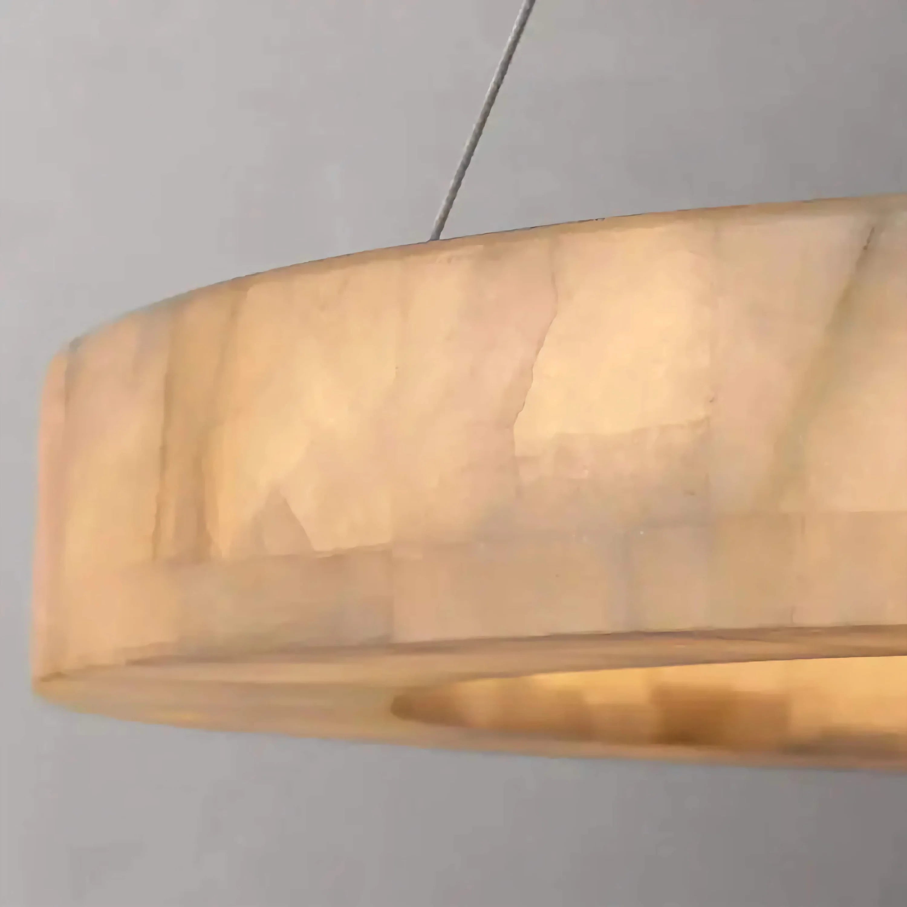 Alabaster Triple Ring Pendant Light Brass – Floating Halo Led Chandelier for Staircase & Living Room Casalolalights