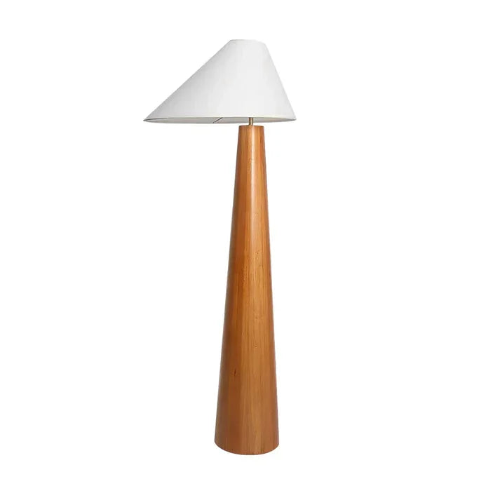 Turned Solid Wood Floor Lamp Fabric Shade | 150cm Tall E26/e27 Dimmable Option Reading Chair Casalola Lights Luxury