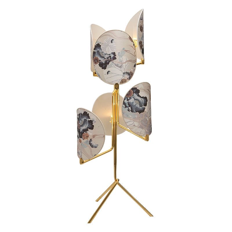 Unique Floor Lamps | Designer Furniture | Floral Fabric & Copper Design