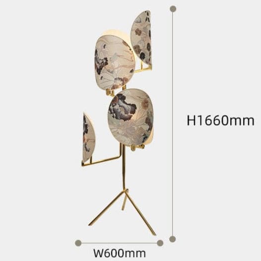 Unique Floor Lamps | Designer Furniture | Floral Fabric & Copper Design