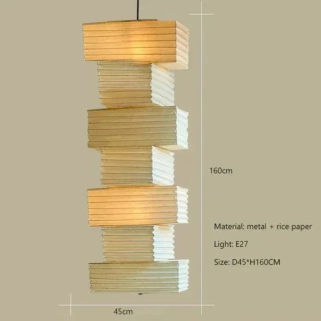 Uf4-l10 Akari Rice Paper Pendant Lamp | Japanese Lanterns - Lamps
