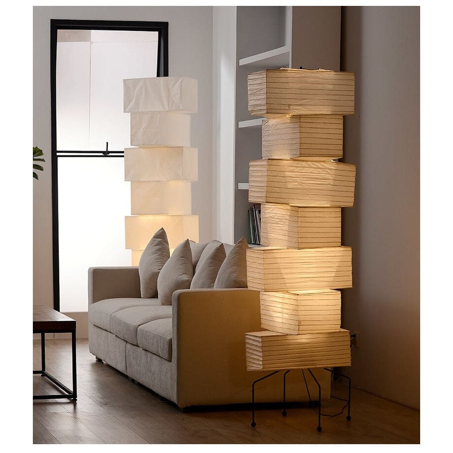 Isamu Noguchi Akari Light Sculpture Model Uf4-l10 Handcrafted | Floor Lamp for Living Room - Lamps