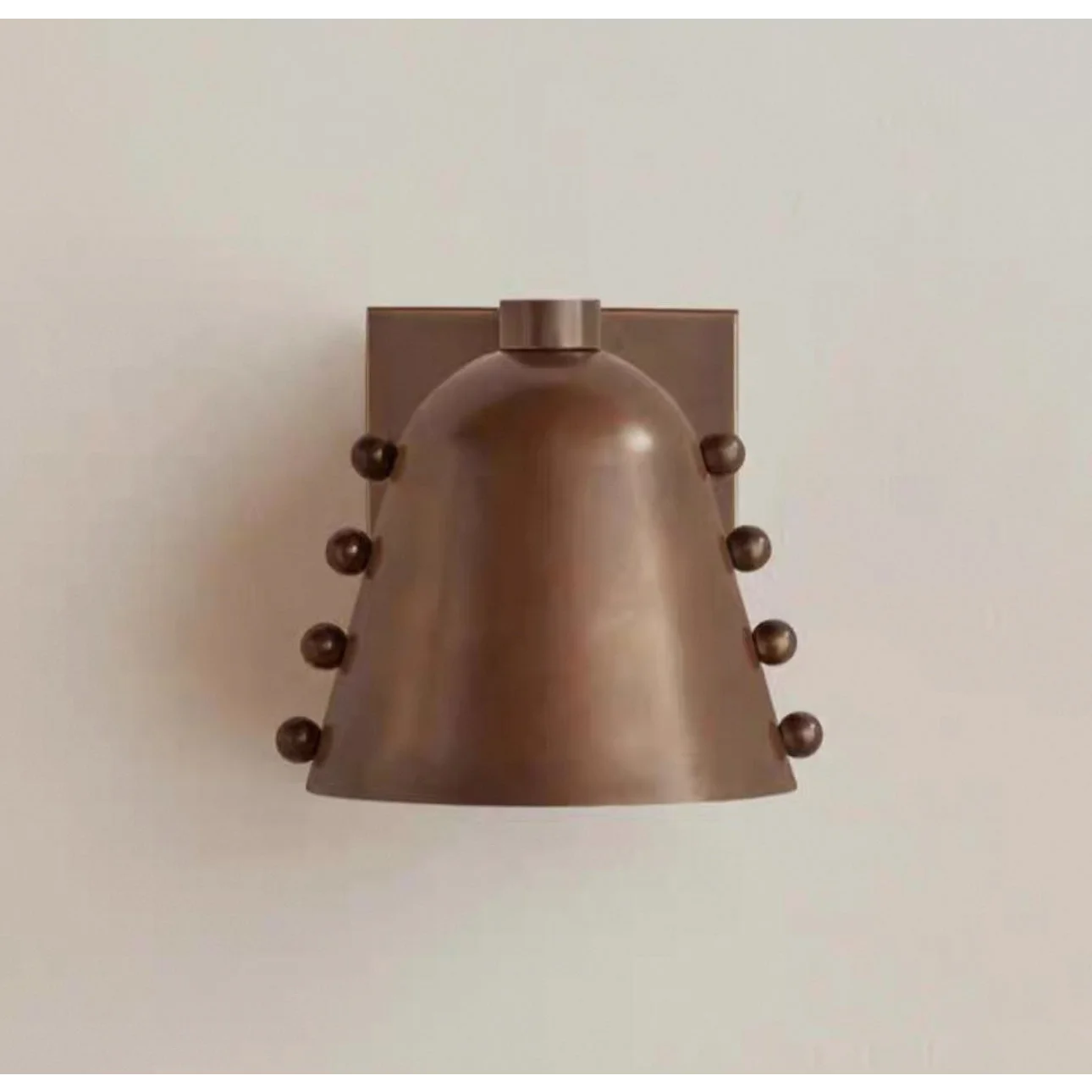Sculptural Glass Wall Sconce with Brass Mount | Brown Bespoke Lighting