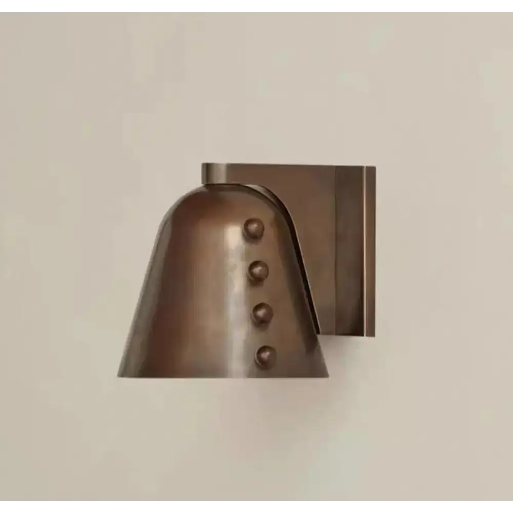 Sculptural Glass Wall Sconce with Brass Mount | Brown Bespoke Lighting - Sconces