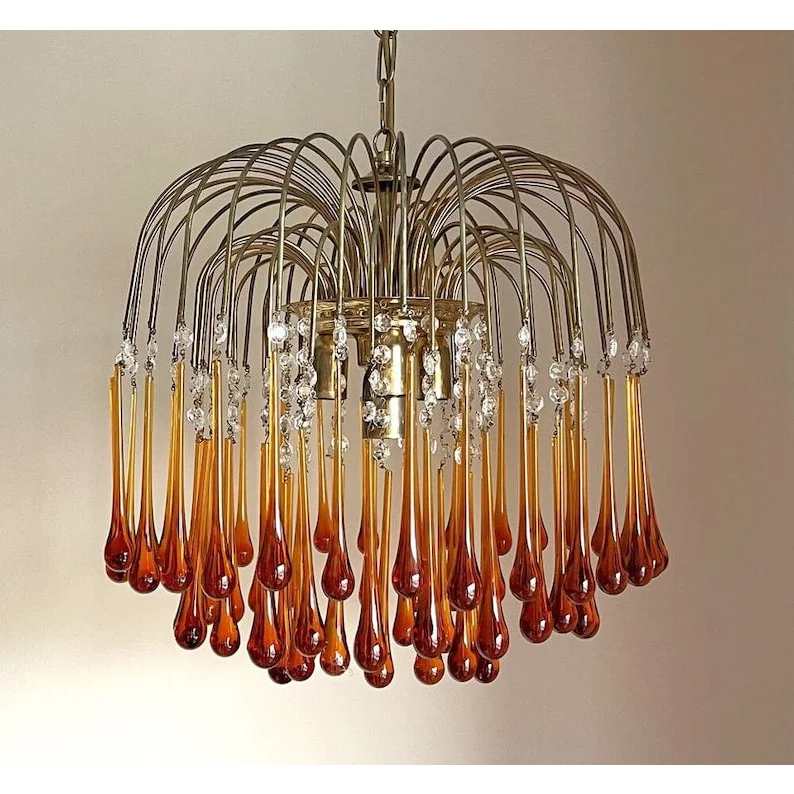 Murano Chandelier | Dining Room Light Fixtures | Italian Water Drop for Living Hotel