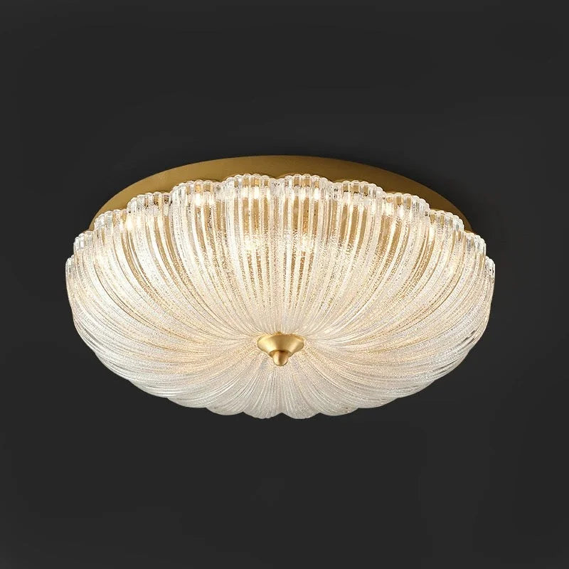 Glass Flower Flush Mount Ceiling Light for Bedroom or Entryway | 11.8 15.7 19.7 in Textured Casalola Lights Luxury