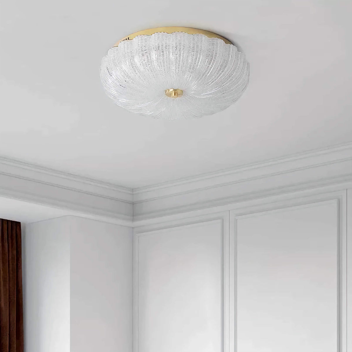 Glass Flower Flush Mount Ceiling Light for Bedroom or Entryway | 11.8 15.7 19.7 in Textured Casalola Lights Luxury