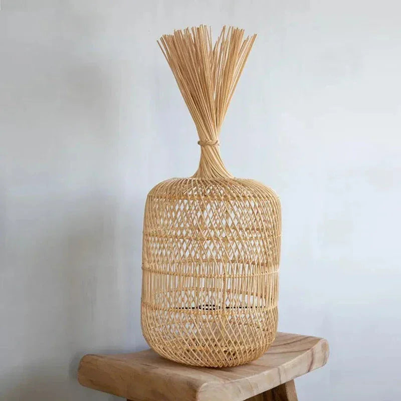 Vintage Handcrafted Bamboo Lamp Collection Floor Lamps Pendant Natural Material - Lamps