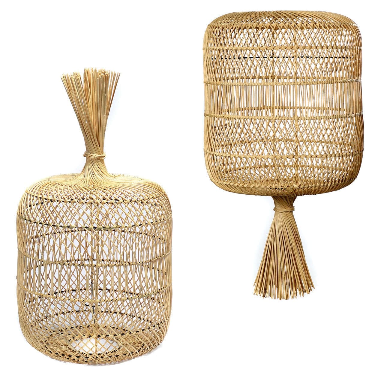 Vintage Handcrafted Bamboo Lamp Collection Floor Lamps Pendant Natural Material - Lamps