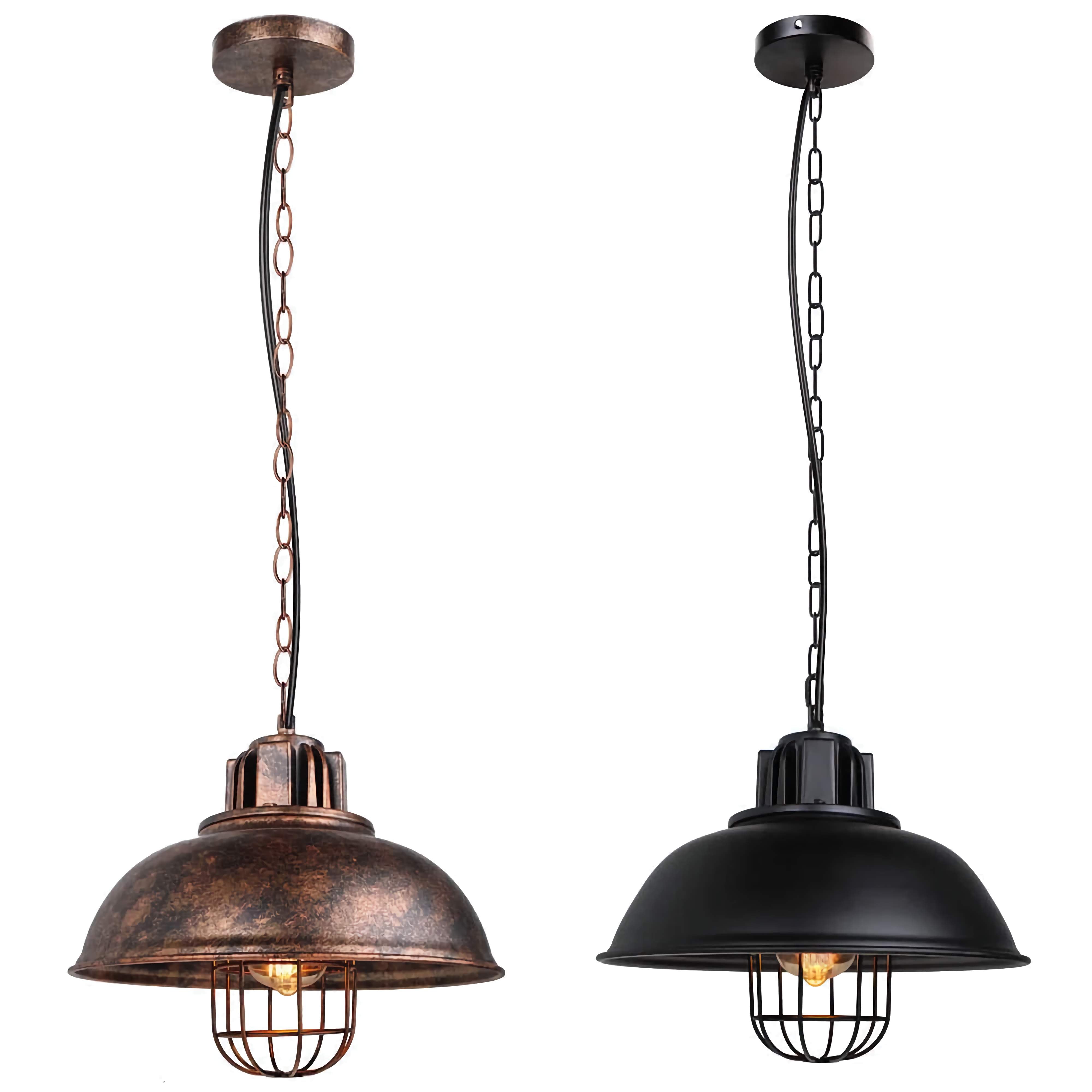 Vintage Pendant Lamps | Bronze Industrial Metal Single Lights | Casalola