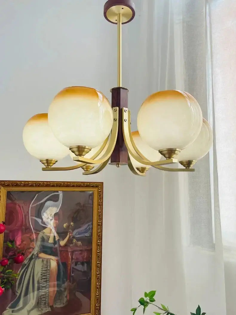 Vintage Orbital Chandelier for Living Room Dining - Semi-flush Mounts