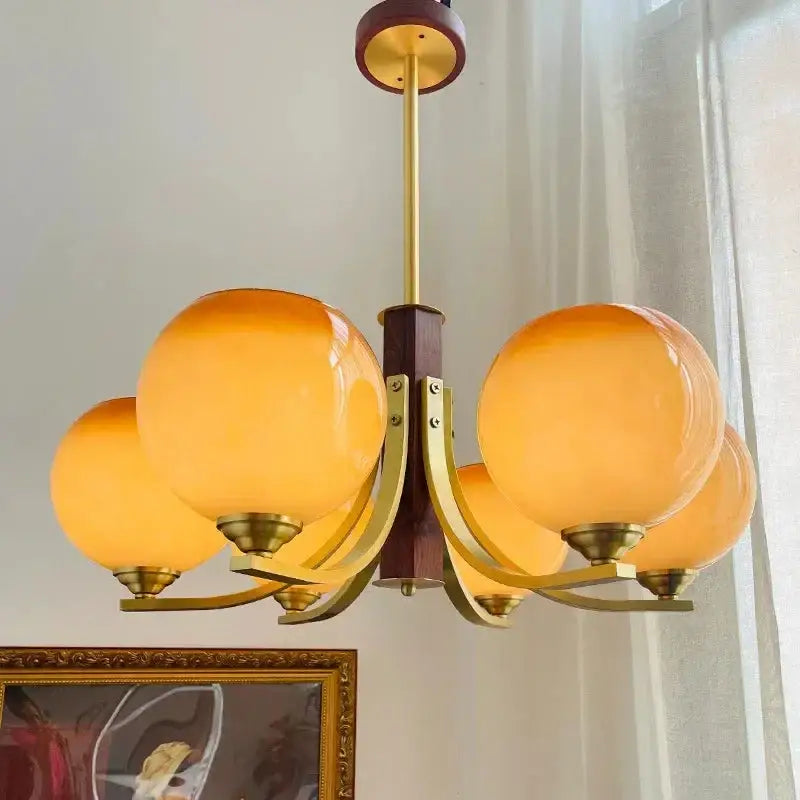 Vintage Orbital Chandelier for Living Room Dining - Semi-flush Mounts
