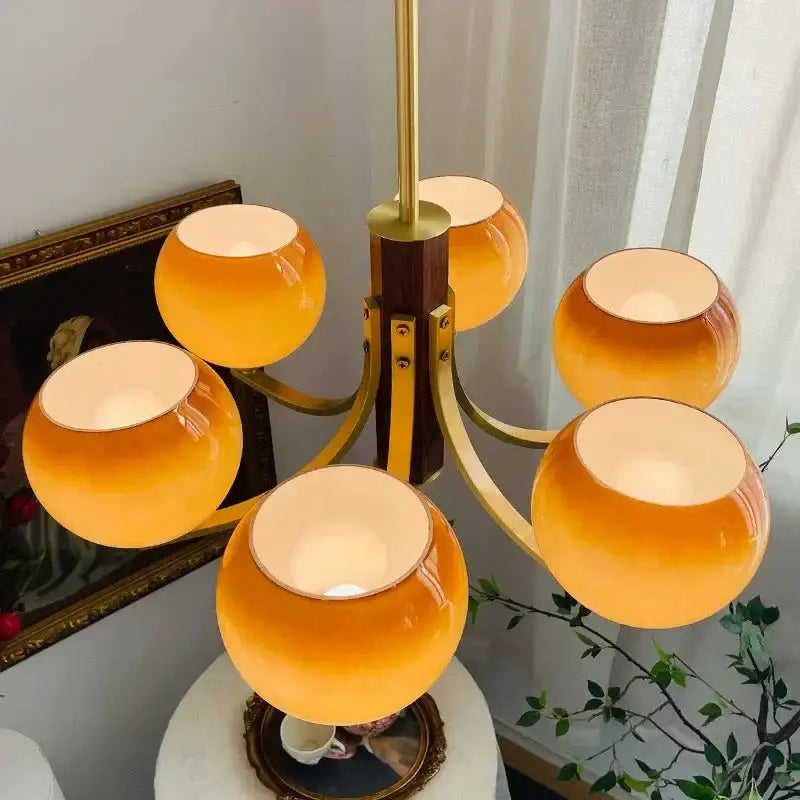 Vintage Orbital Chandelier for Living Room Dining - Semi-flush Mounts