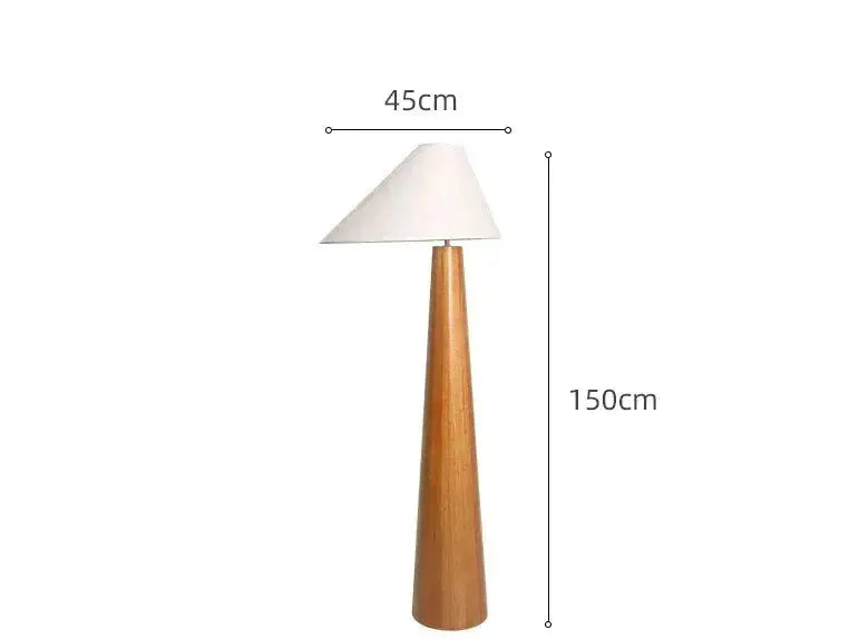 Vintage Solid Wood Floor Lamp for Living Room Bedroom Japandi Lamps