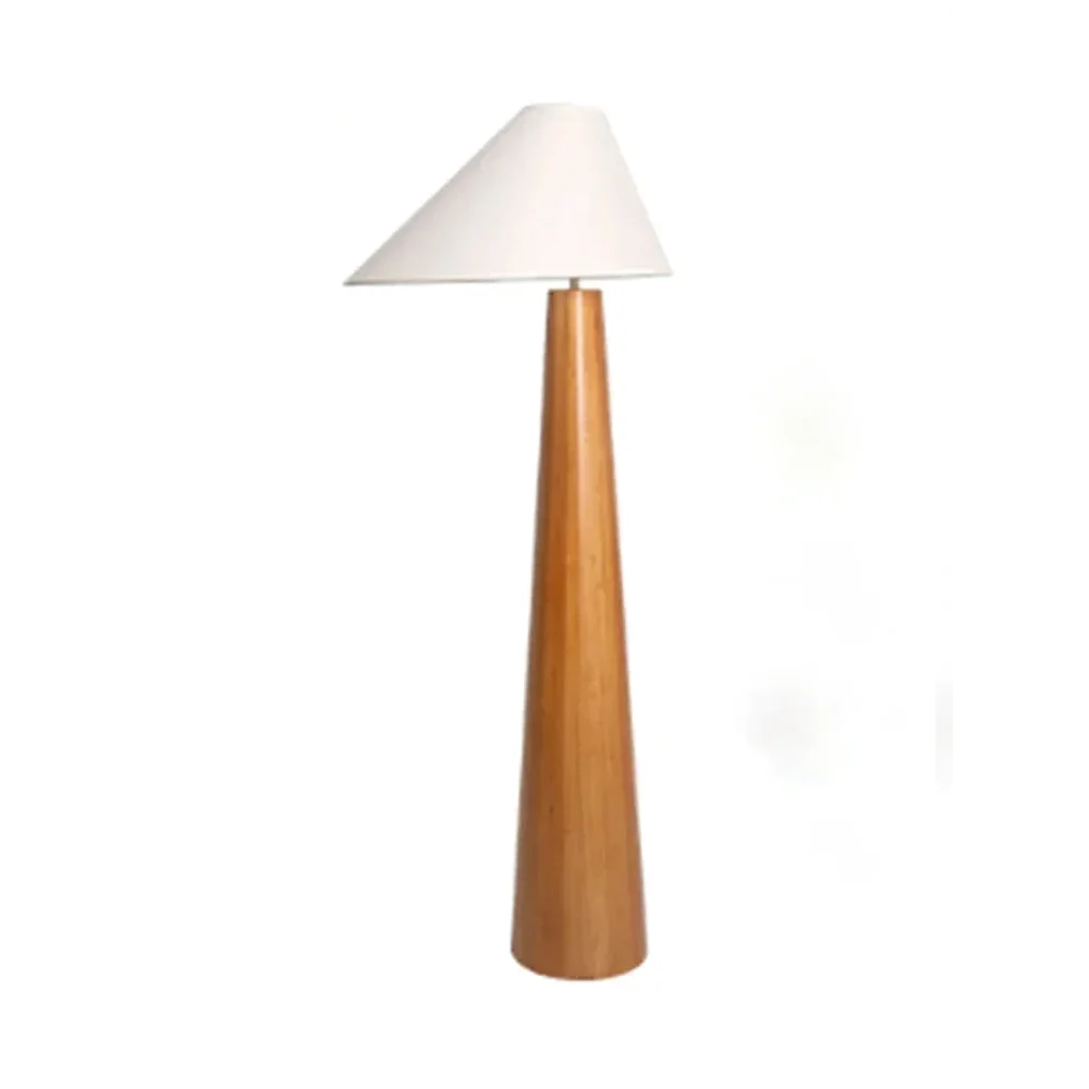 Vintage Solid Wood Floor Lamp for Living Room Bedroom Japandi Lamps