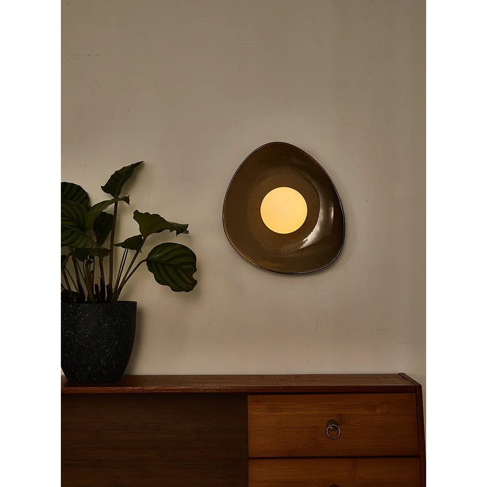 Organic Ceramic Wall Sconce Gold – Modern Bedroom Hallway Accent Light Casalolalights Luxury Lamps for Interior
