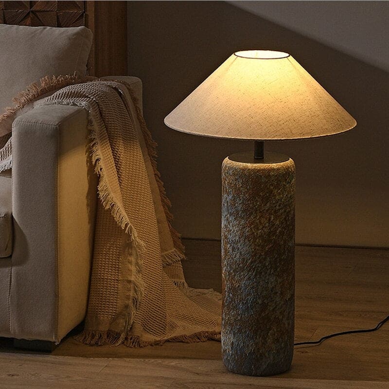 Japandi Floor Lamp | Luxurious Ceramic Standing Light for Living Rooms & Bedrooms - Table Lamps