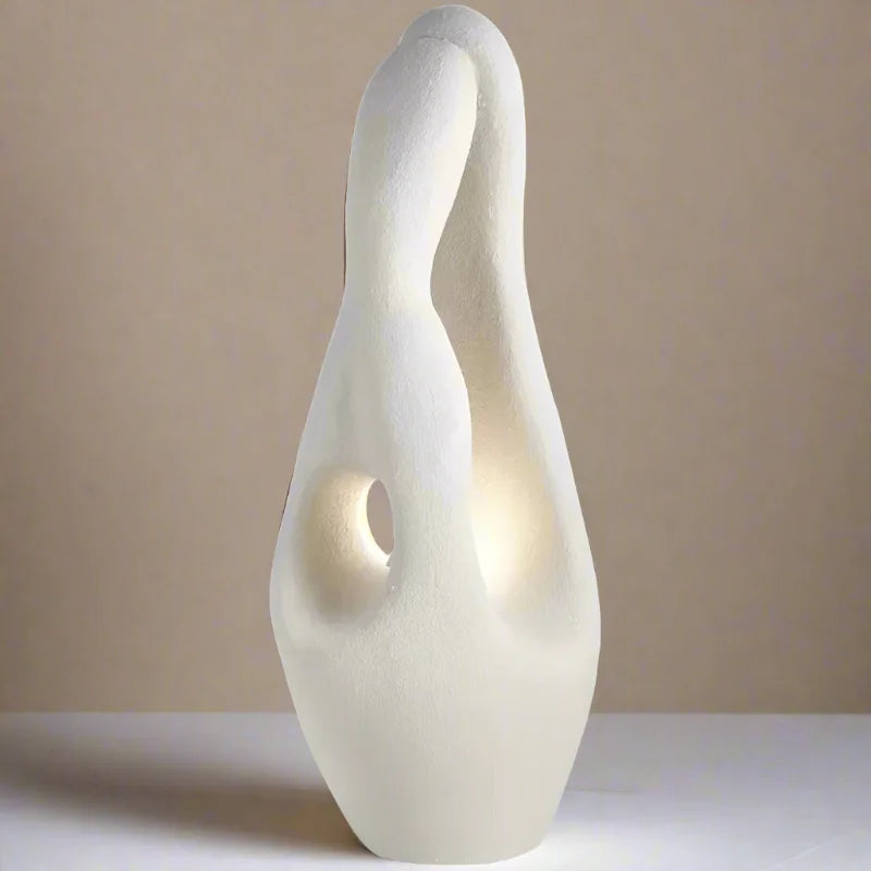 Organic resin floor lamp in a modern interior