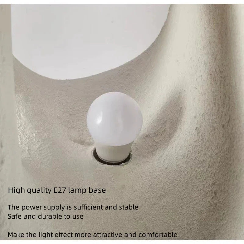 Sculptural resin floor lamp as an art object