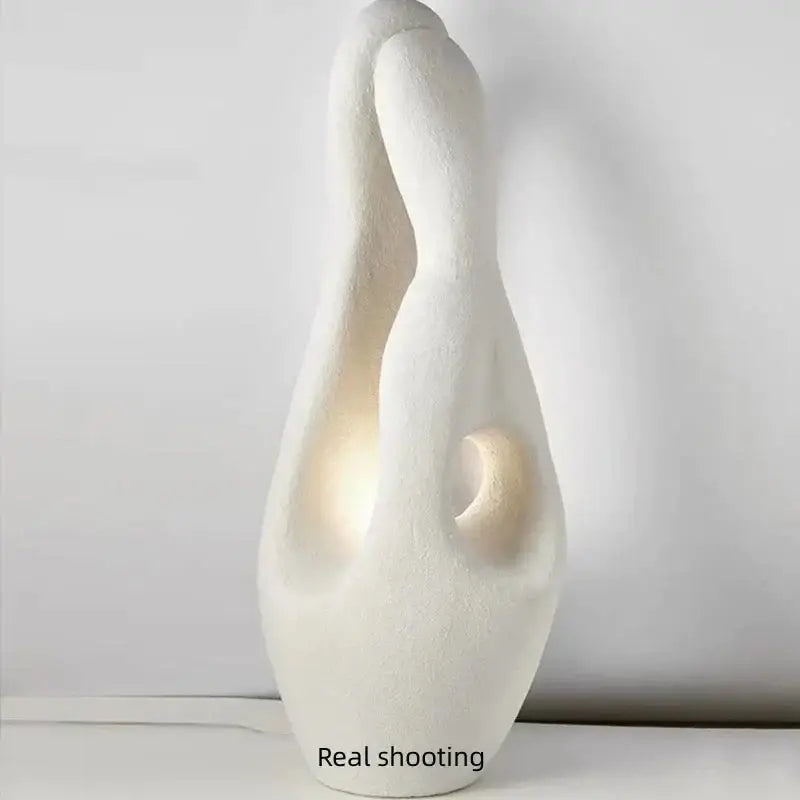 Wabi-sabi Luxury Modern Minimalism White Floor Lamp for Living Room Bedroom - Lamps