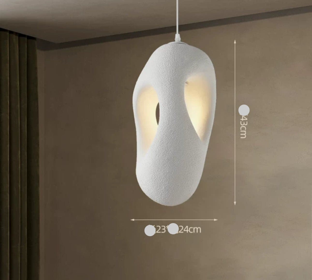 Wabi Sabi Ceiling Light Fixtures | Minimalist Resin Lighting for Warm Elegant Interiors - Pendant Lamps