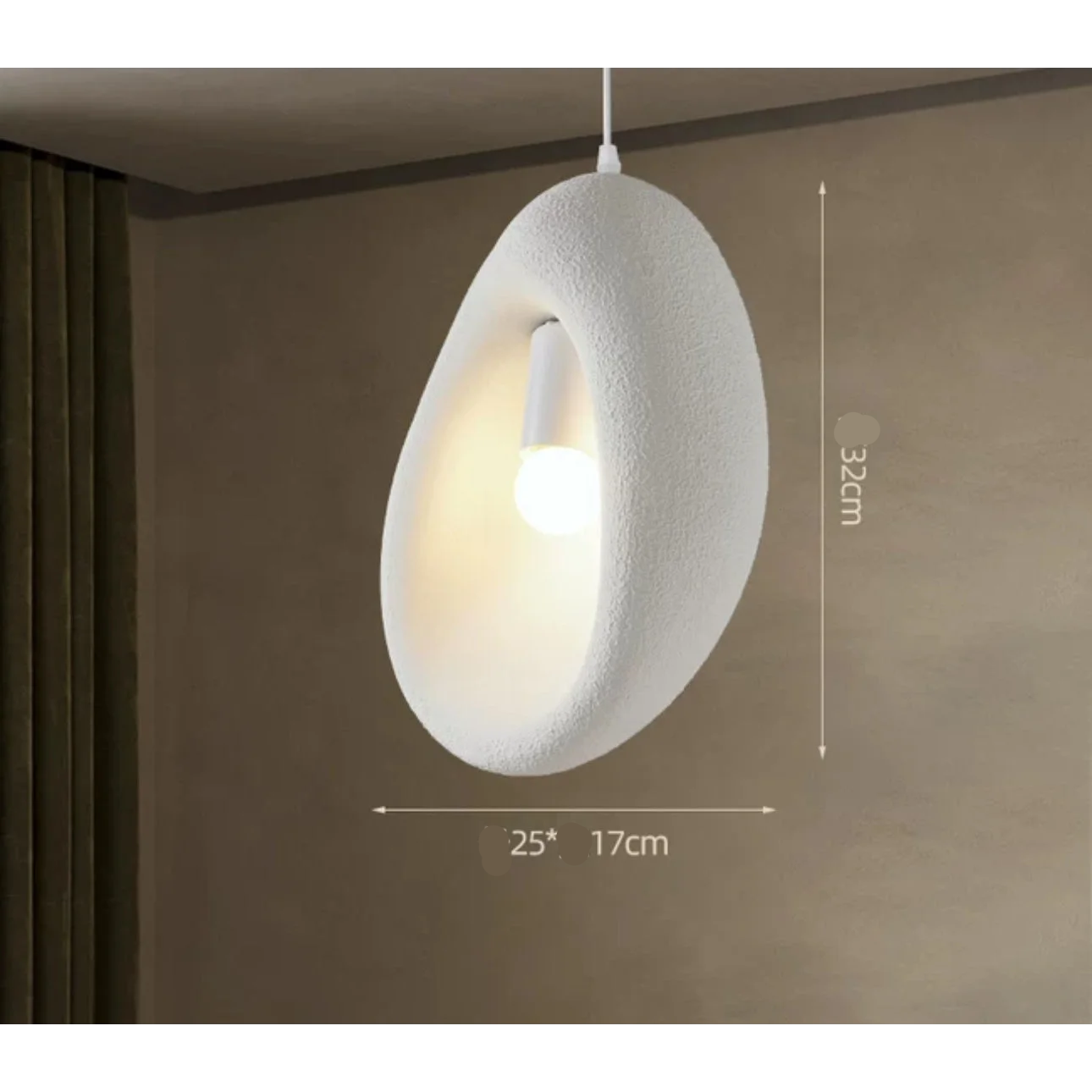 Irregular resin suspend lamp in a bar
