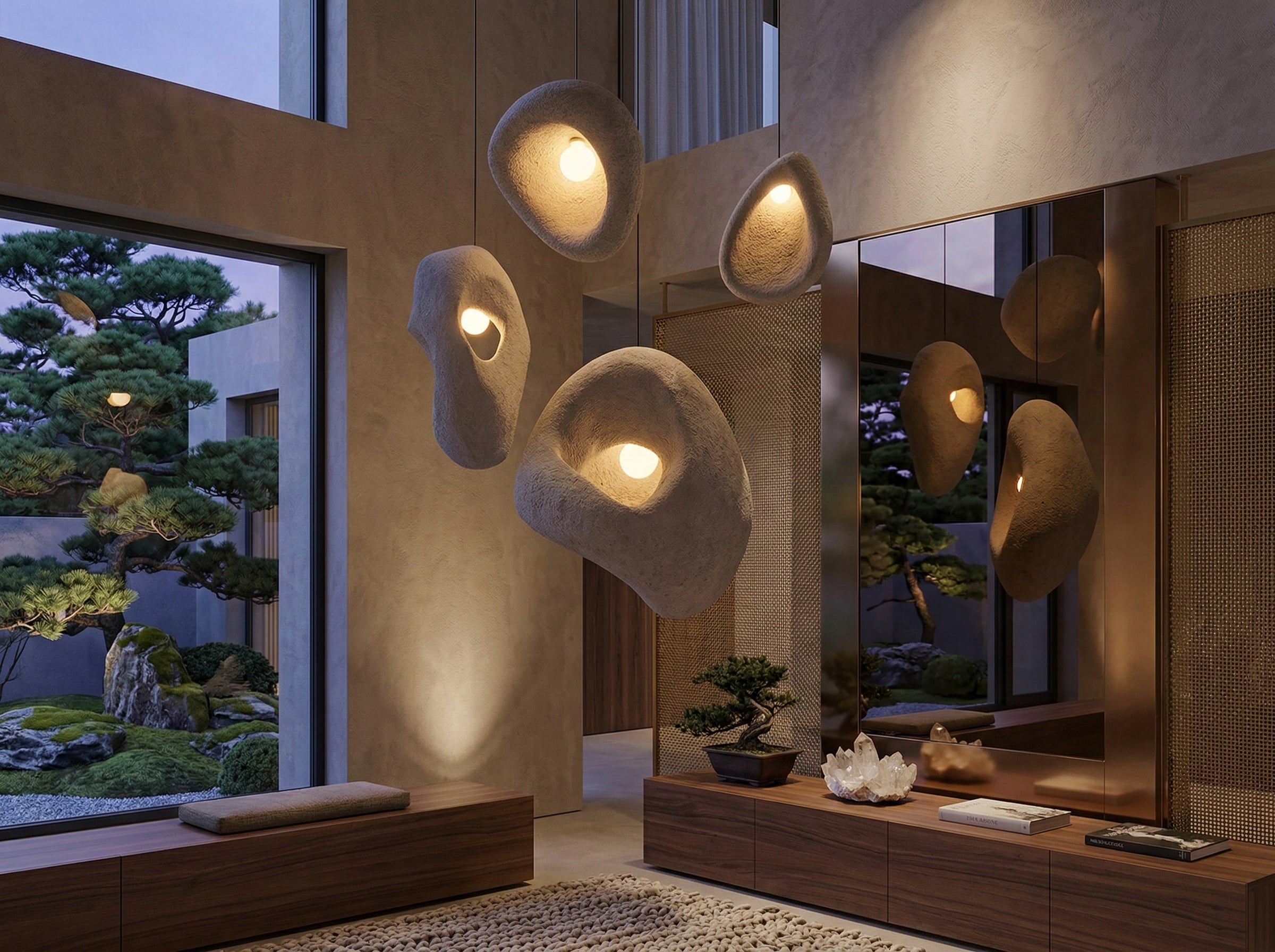Wabi Sabi Ceiling Light Fixtures | Minimalist Resin Lighting for Warm Elegant Interiors Casalolalights Luxury Lamps