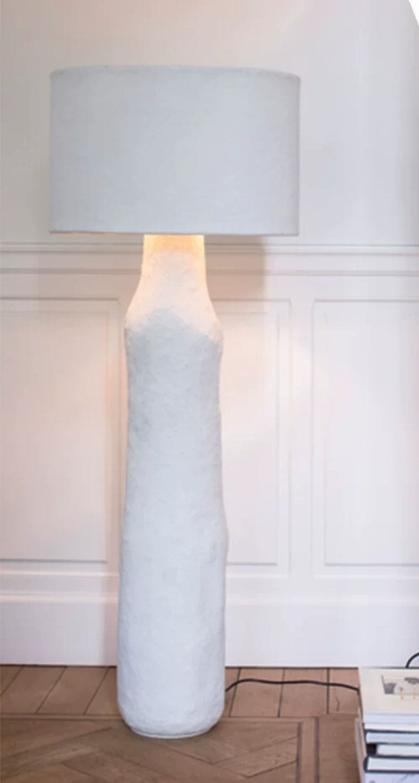 Floor Lamp for Living Room | Minimalist Resin Light for Modern Interiors - Lamps